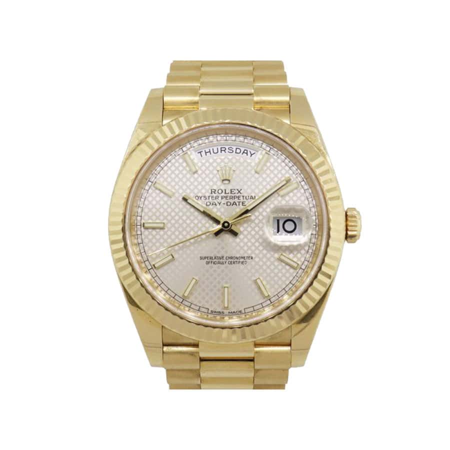 Rolex Day-Date 228238-0004 Super Clone Diagonal Silver Dial