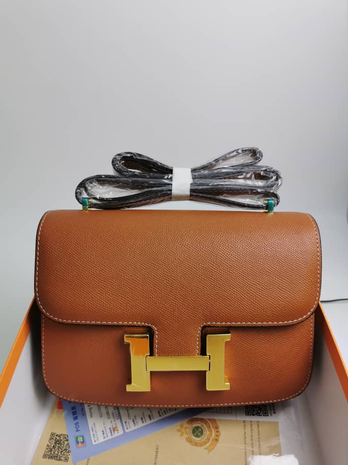 Hermes Constance 24 Togo Leather Gold Hardware Brown 24cm