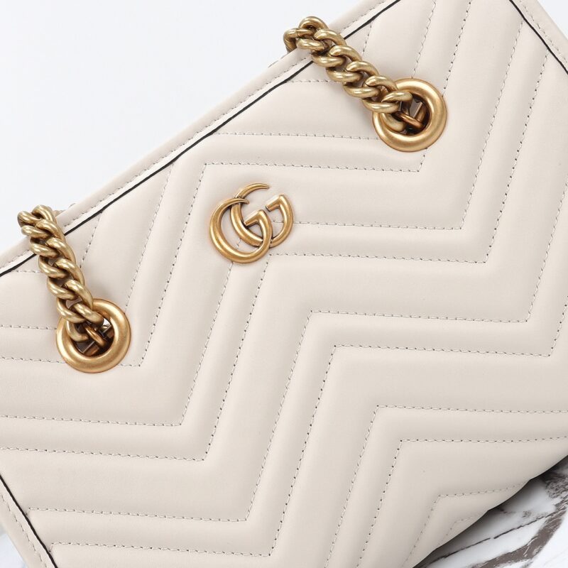Replica Gucci GG Marmont Tote White