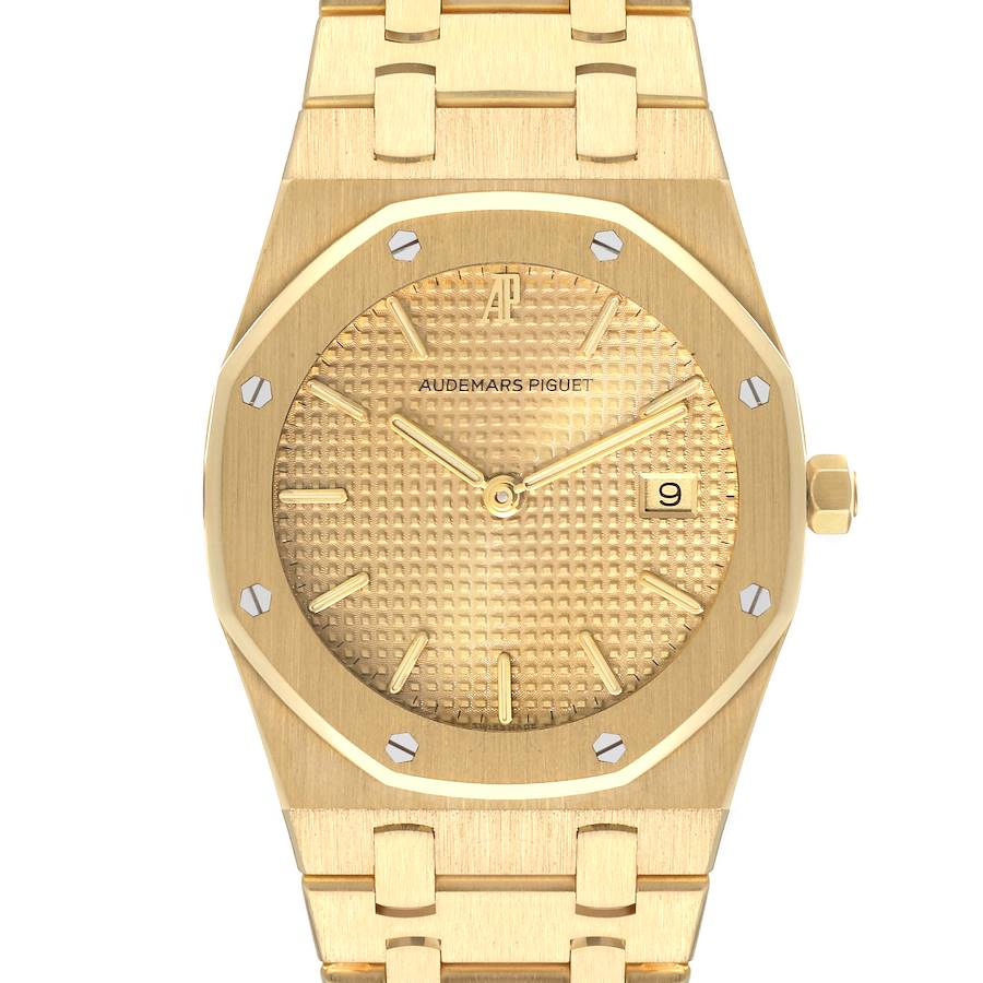 Audemars Piguet Royal Oak Yellow Gold Champagne Dial Mens Watch 56303
