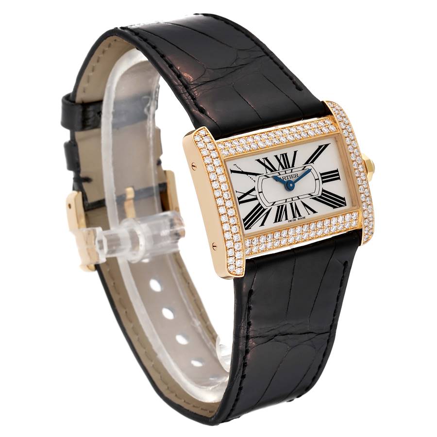 Cartier Tank Divan Yellow Gold Diamond Ladies Watch WA301036