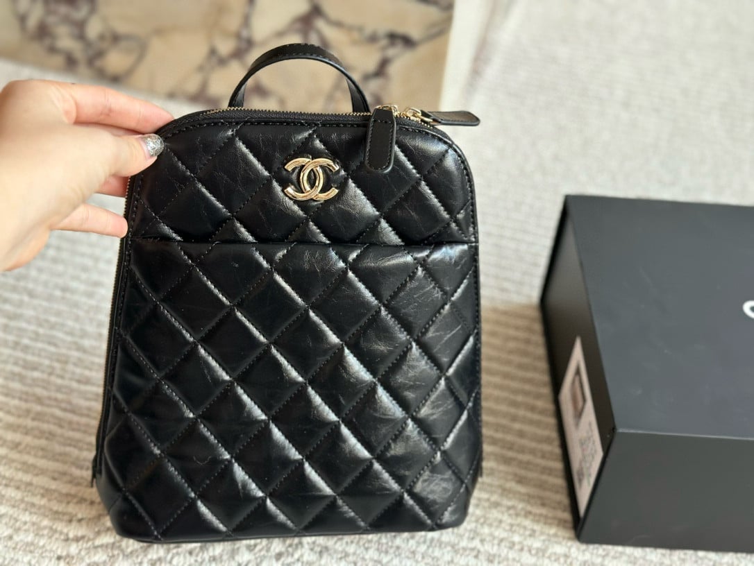 Chanel My Pocket Backpack Shiny Black 24cm