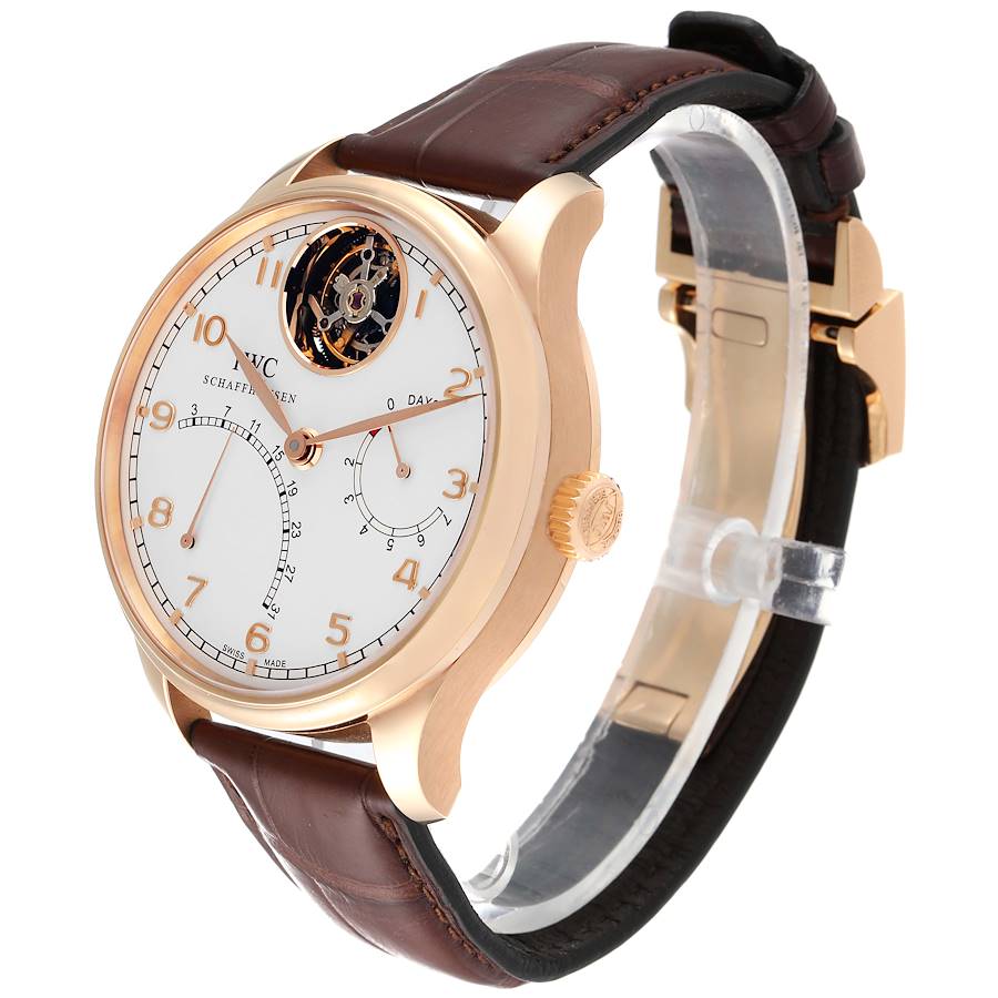 IWC Portuguese Tourbillon Mystere Retrograde Rose Gold Mens Watch IW504402