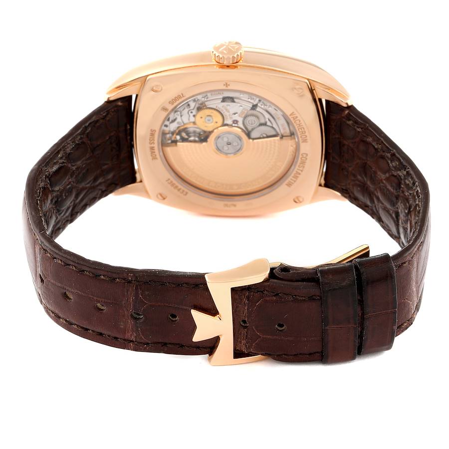 Vacheron Constantin Harmony Dual Time Rose Gold Mens Watch 7800S