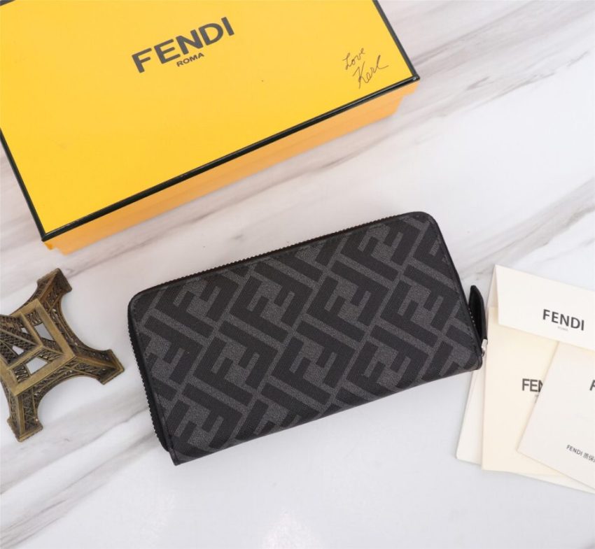 Replica Fendi Ff Black Wallet