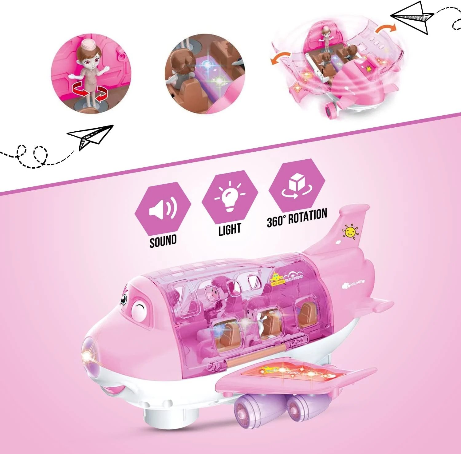 (🎁Children's Day Sale-47% OFF) 360° Rotating Electric Toy Plane ✈
