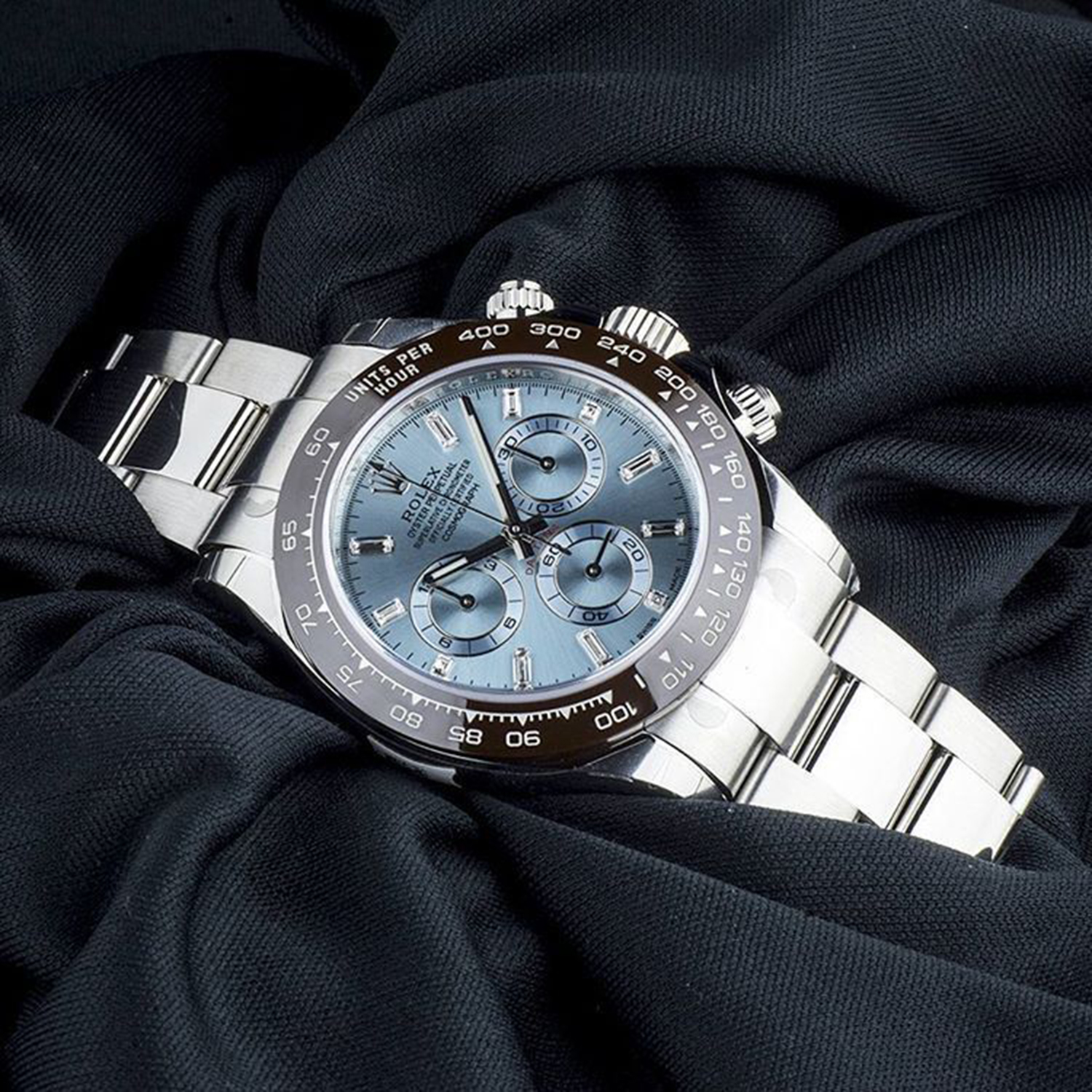 Rolex Cosmograph Daytona 40mm Platinum Ice-Blue Dial m116506-0002 Unworn