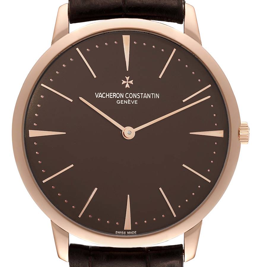 Vacheron Constantin Patrimony Grand Taille Brown Dial Rose Gold Watch 81180
