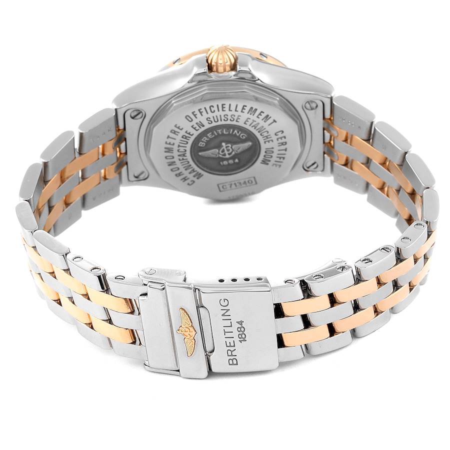 Breitling Galactic 30 Steel Rose Gold Diamond Womens Watch C71340