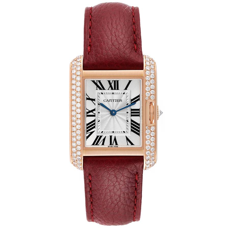 Cartier Tank Anglaise Rose Gold Diamond Ladies Watch WT100029