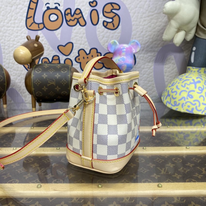 Replica Louis Vuitton Nano Noe White Grid