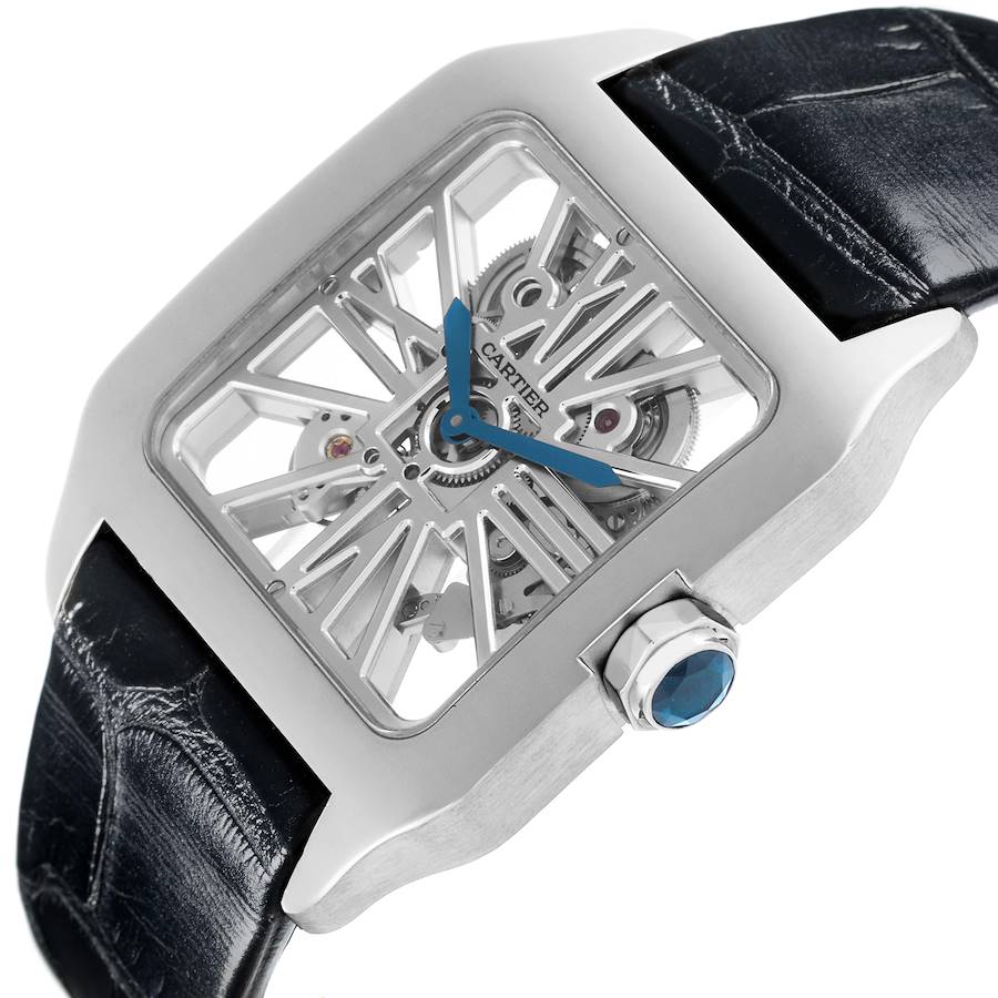 Cartier Santos Dumont Skeleton Dial White Gold Watch W2020033