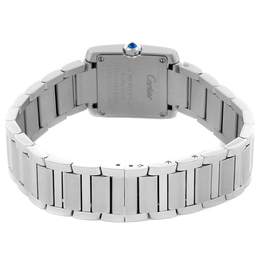Cartier Tank Francaise Small Silver Dial Steel Ladies Watch WSTA0065 Card