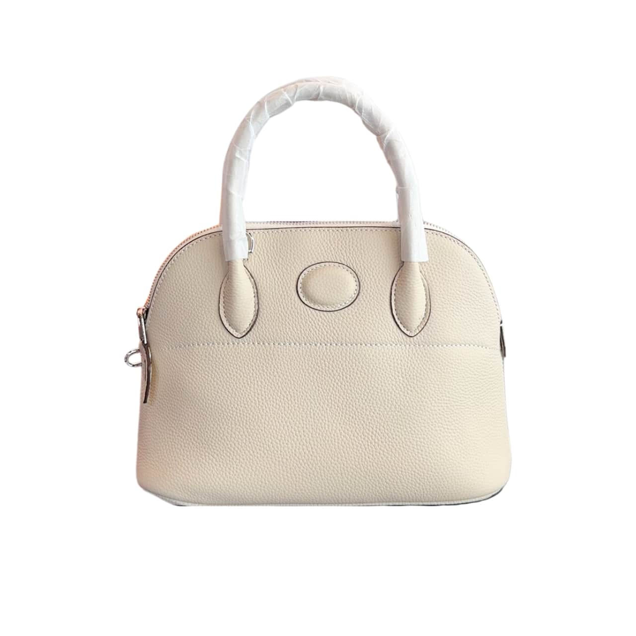 Hermes Bolide Taurillon Clemence Blanc 27Cm