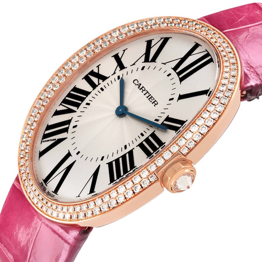 Cartier Baignoire Large Rose Gold Diamond Ladies Watch WB520005
