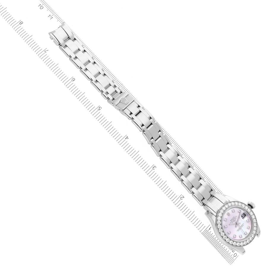 Rolex Pearlmaster Masterpiece White Gold Mother Of Pearl Diamond Ladies Watch 80299 Card