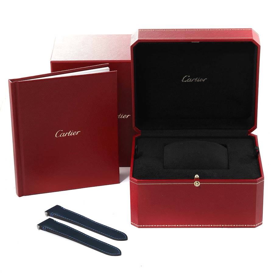 Cartier Santos 18k Rose Gold Skeleton Dial Mens Watch WHSA0010