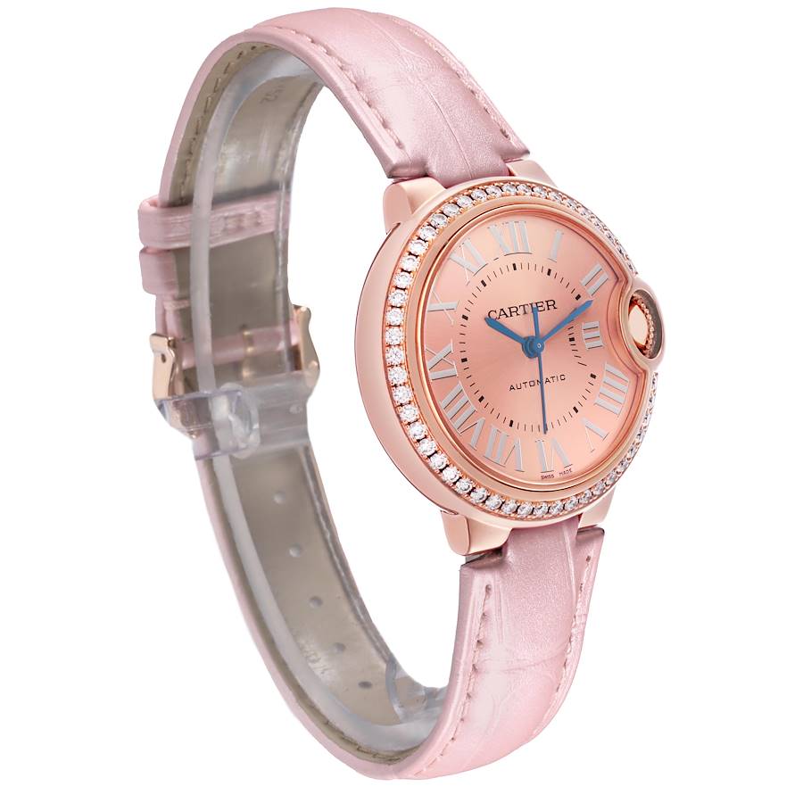 Cartier Ballon Bleu Rose Gold Diamond Ladies Watch WJBB0076