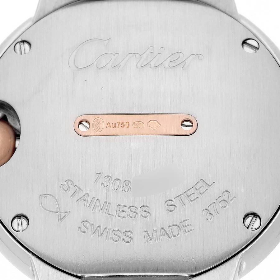 Cartier Ballon Bleu Steel Rose Gold Diamond Ladies Watch WE902079