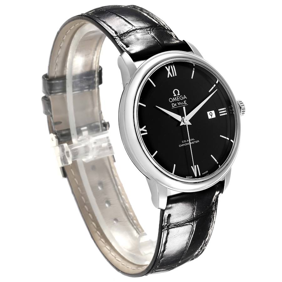 Omega DeVille Prestige Black Dial Steel Watch 424.13.40.20.01.001