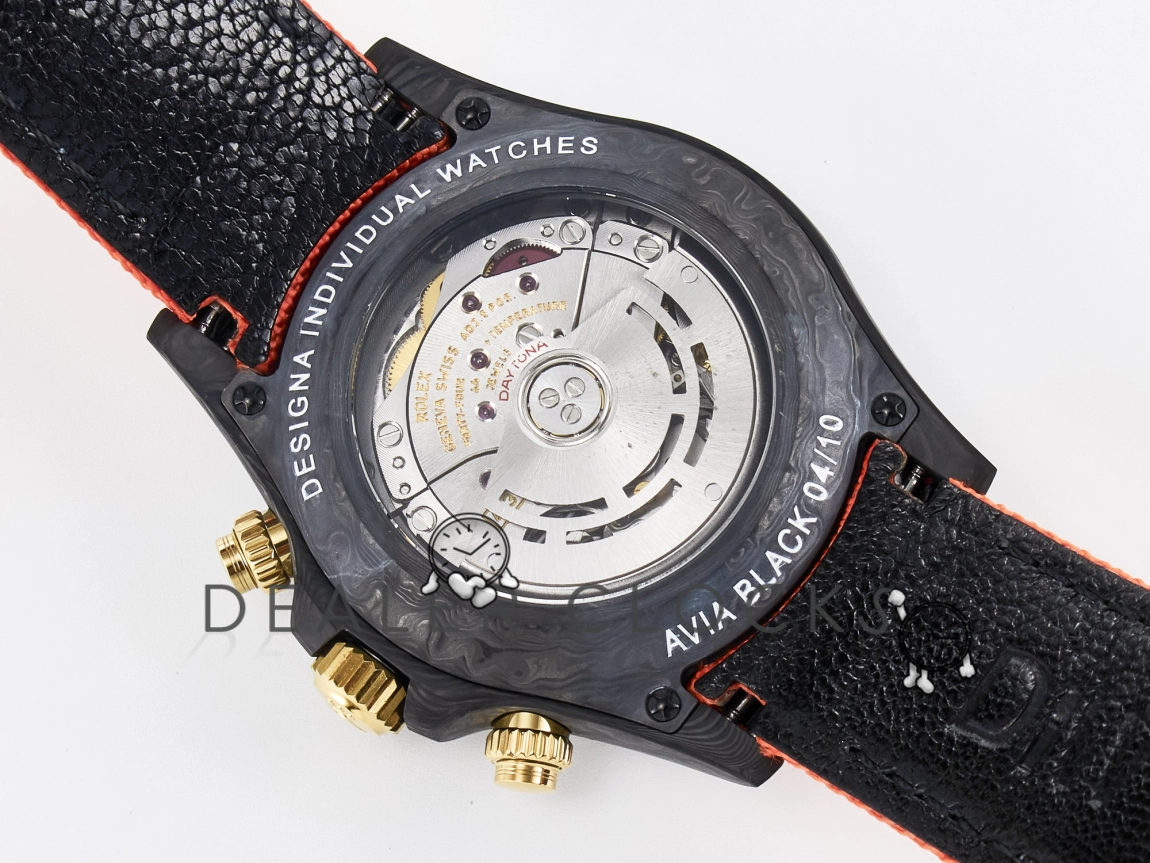 Daytona DIW &ldquo;AVIA AZURE BLUE&rdquo; Carbon DIWF 1:1 Best Edition Blue Dial on Orange Nylon Strap SH4130