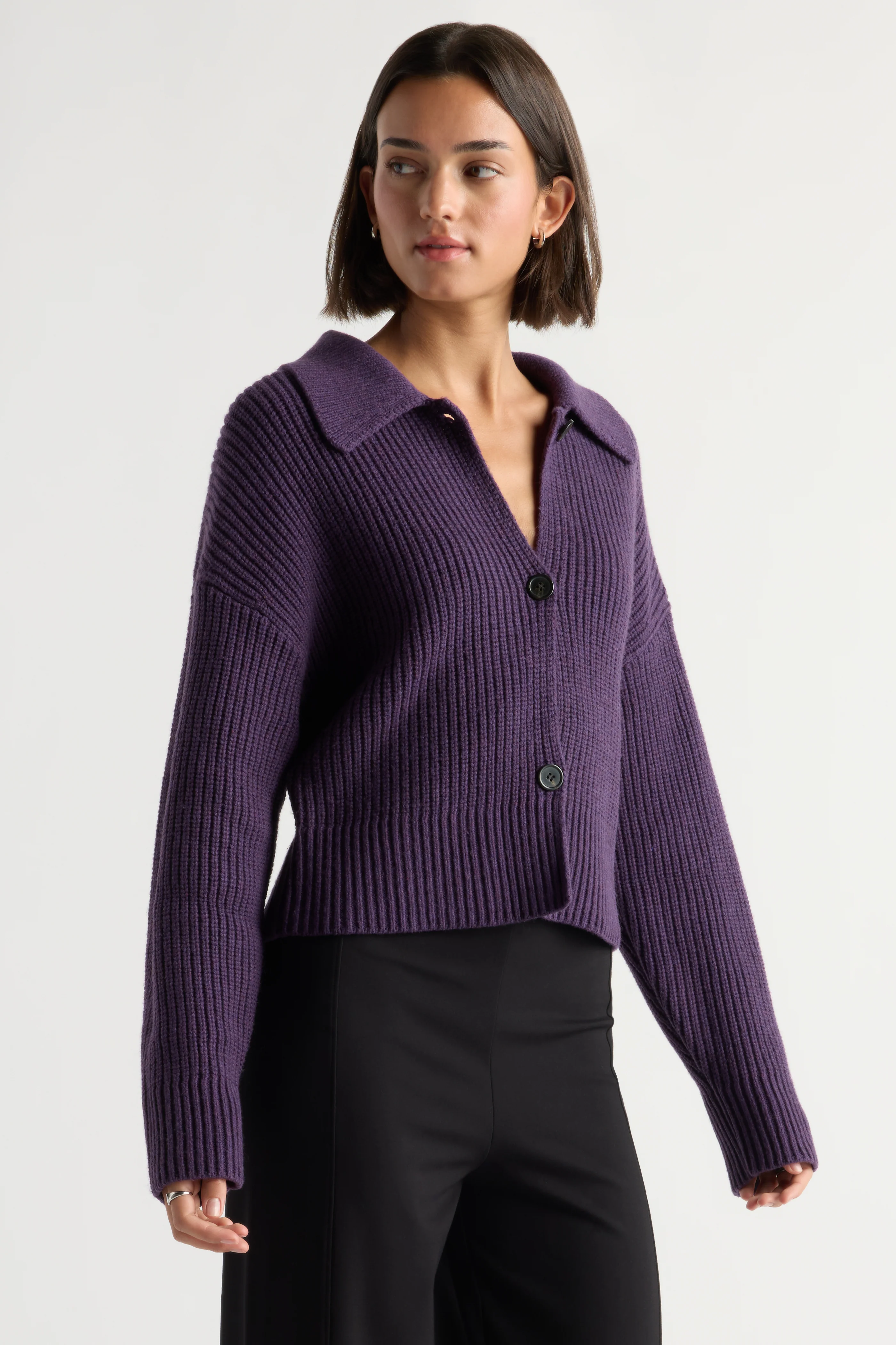 Rory Collared Button Cardigan