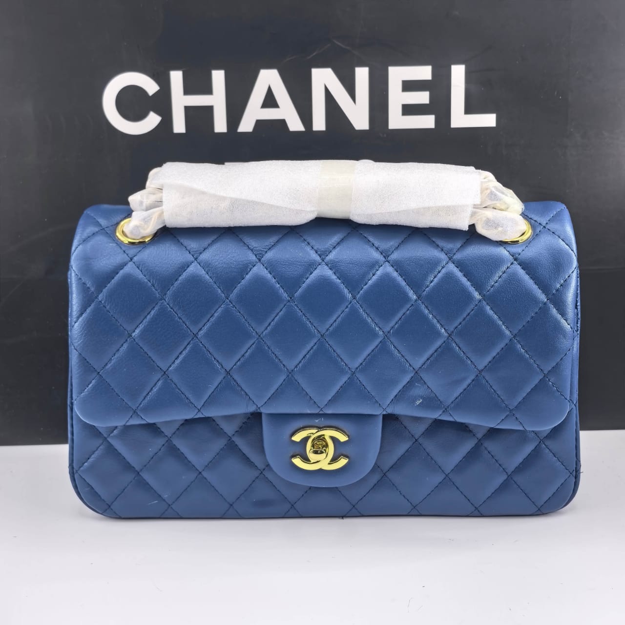 Chanel Classic Medium Flap Navy Blue 25cm