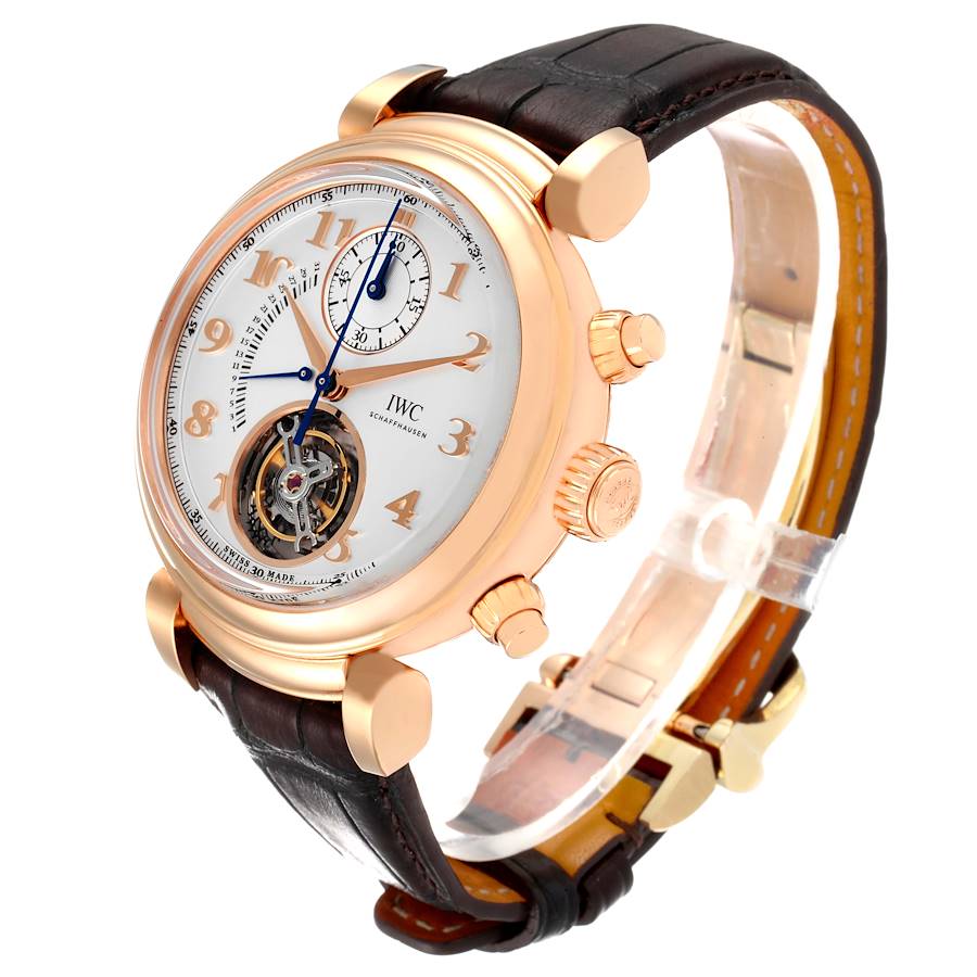 IWC Da Vinci Tourbillon Retrograde Flyback Chronograph Rose Gold Mens Watch IW393101