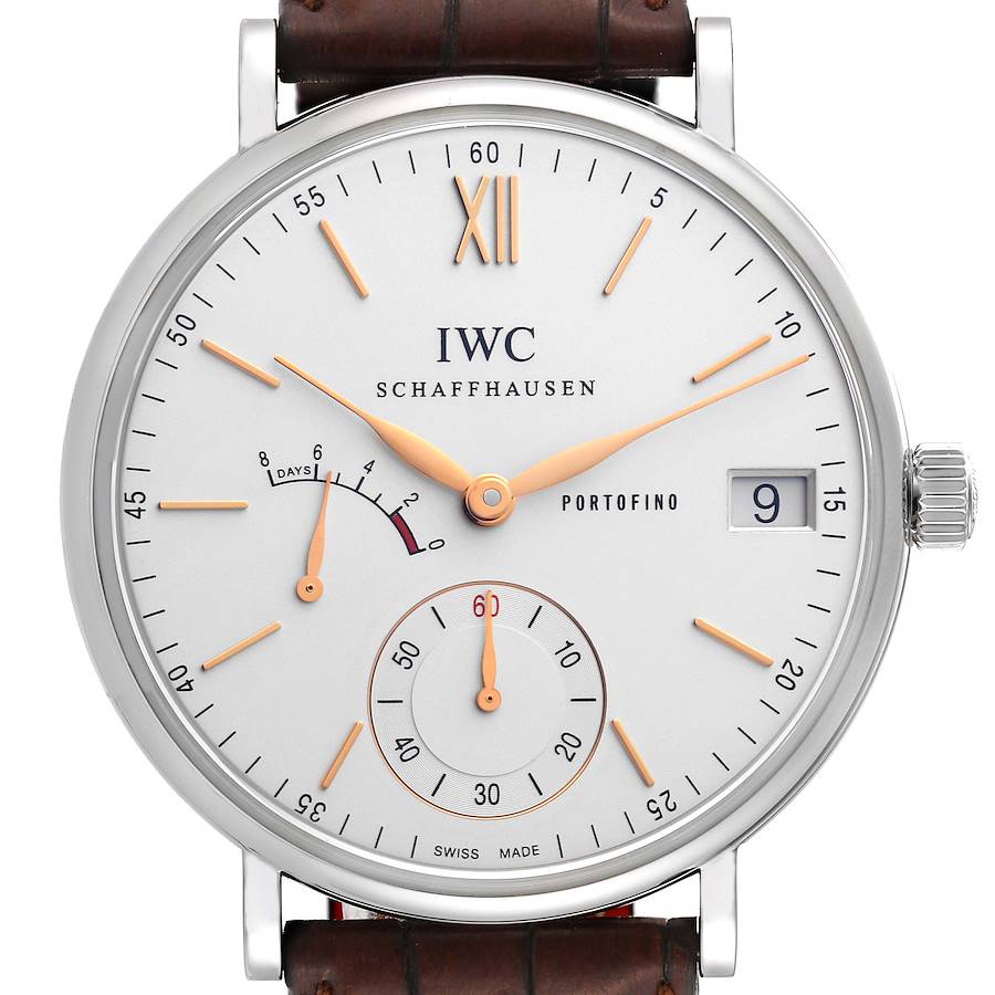 IWC Portofino 8 Days Power Reserve 45mm Silver Dial Mens Watch IW510103