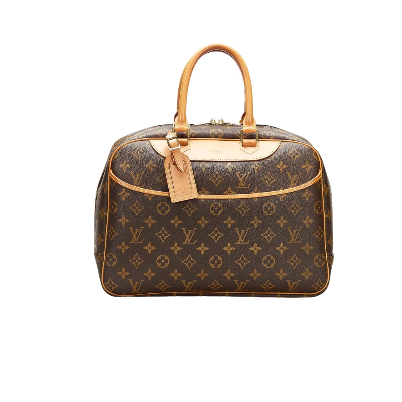 Louis Vuitton Monogram Deauville Boston Brown 28Cm M42228