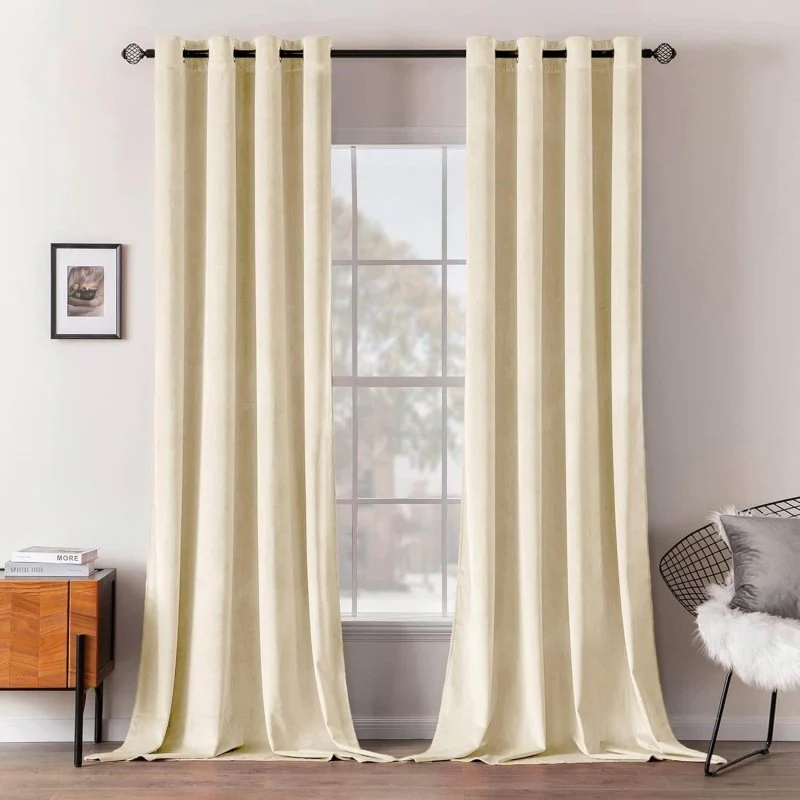 Custom Velvet Luxury Blackout Curtains  (2 Panels) - Grommet
