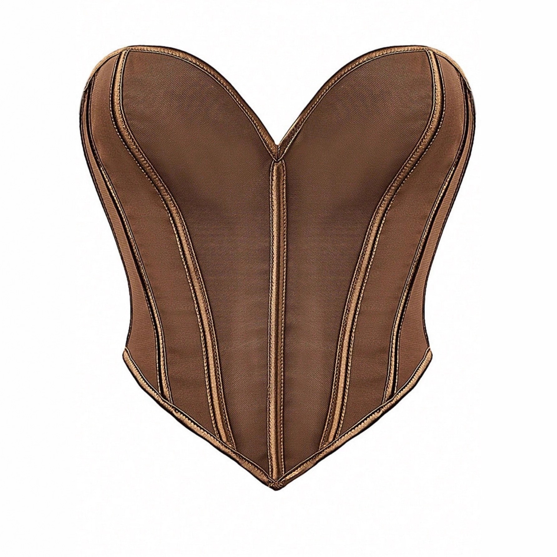 Women Heart Print Strapless Bodycon Mesh Off-Shoulder Shapewear Sexy Vest Top