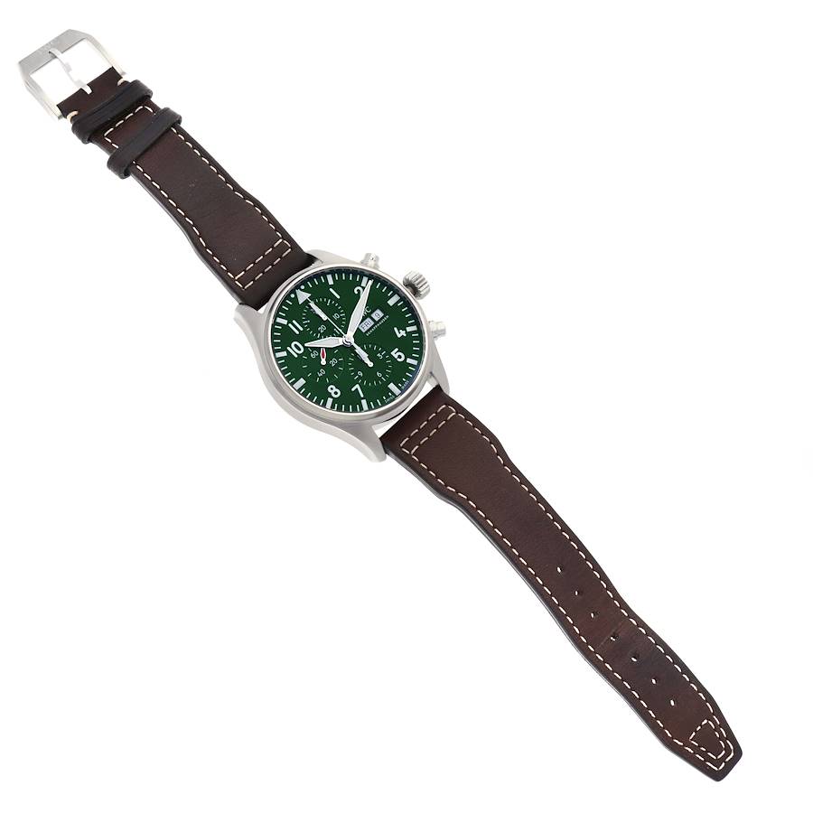 IWC Pilot Racing Green Dial Chronograph LE Mens Steel Watch IW377726