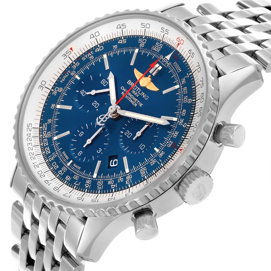 Breitling Navitimer 01 46mm Aurora Blue Dial Mens Watch AB0127