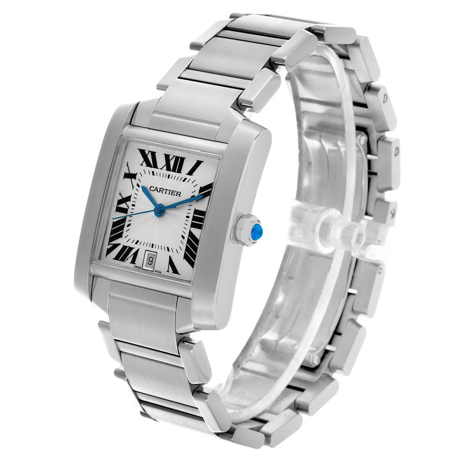 Cartier Tank Francaise Large Automatic Steel Mens Watch W51002Q3
