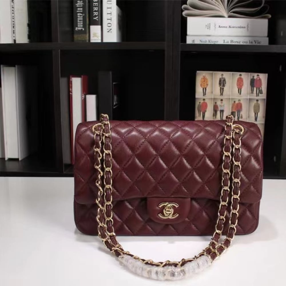 Chanel Classic Handbag Red 25Cm