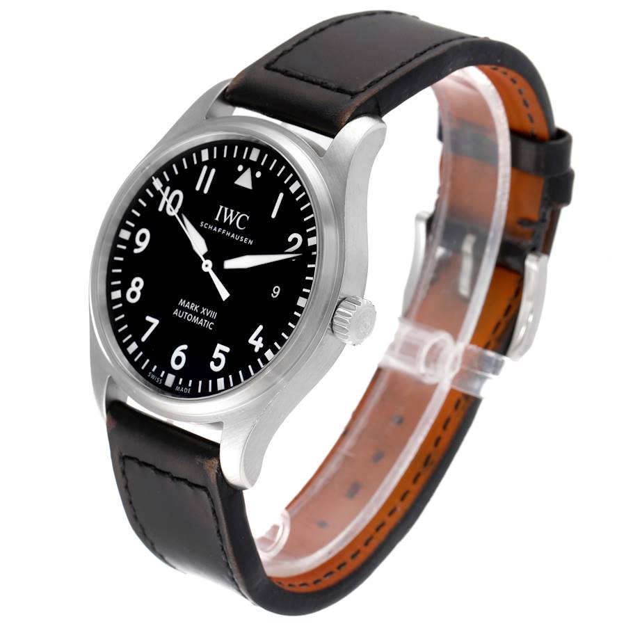 IWC Pilot Mark XVIII Black Dial Steel Mens Watch IW327001