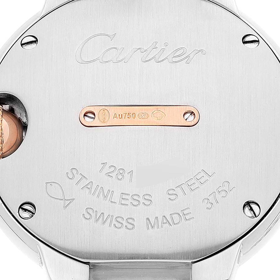 Cartier Ballon Bleu Steel Rose Gold Diamond Ladies Watch W3BB0009