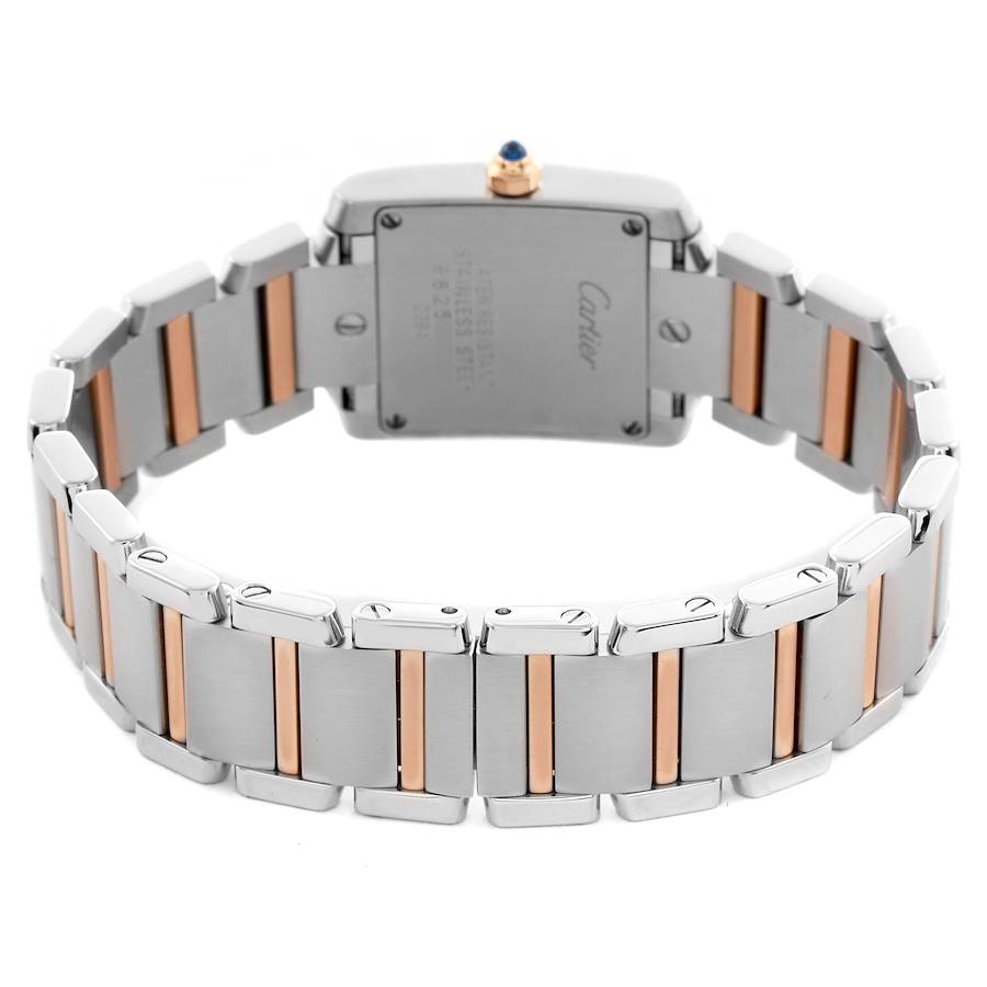 Cartier Tank Francaise Steel Rose Gold MOP Dial Ladies Watch W51027Q4