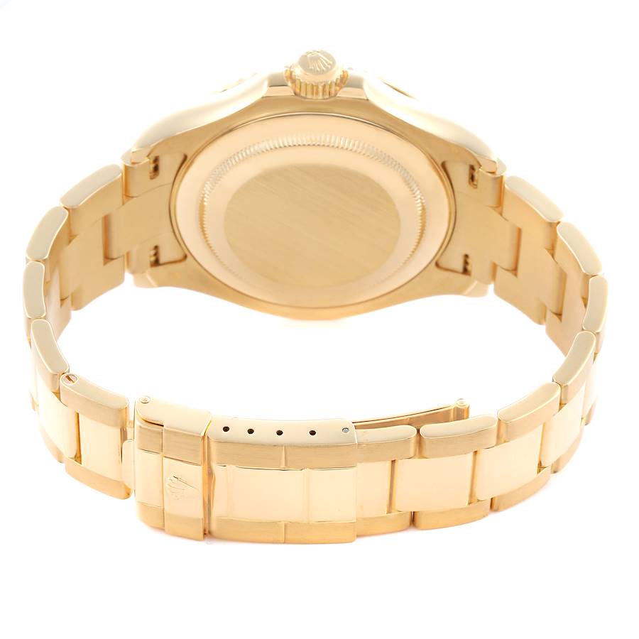 Rolex Yachtmaster 40mm Yellow Gold Black MOP Dial Mens Watch 16628