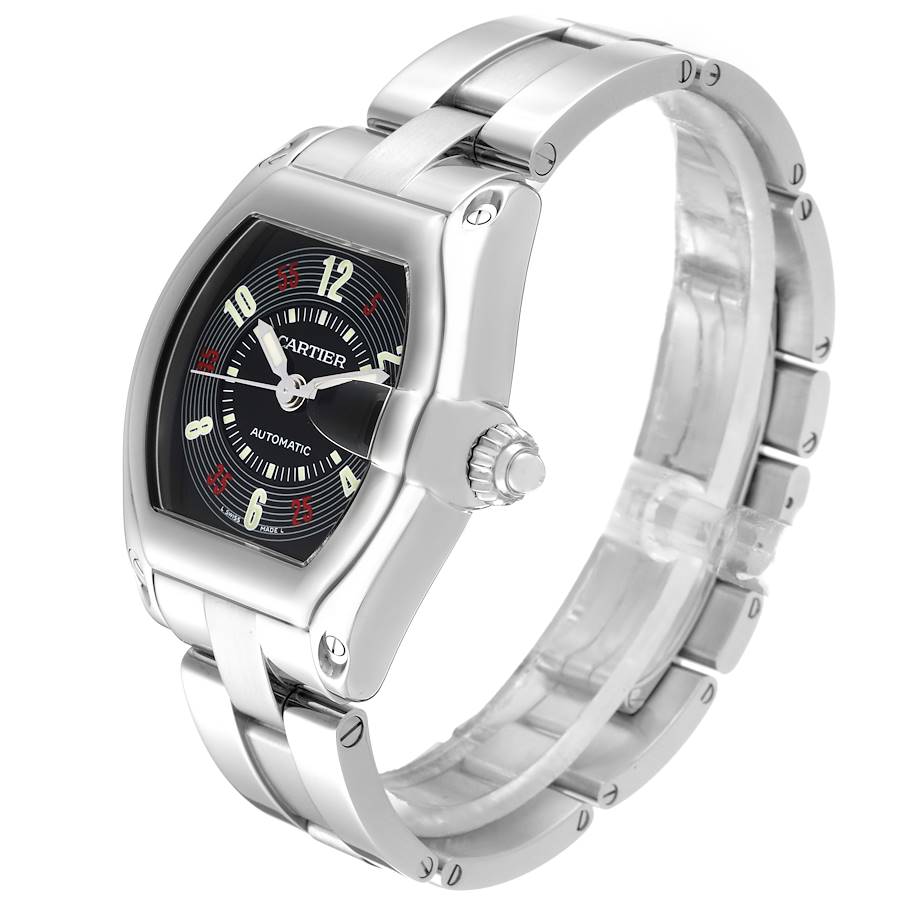 Cartier Roadster Vegas Roulette Red Green Steel Mens Watch W62002V3