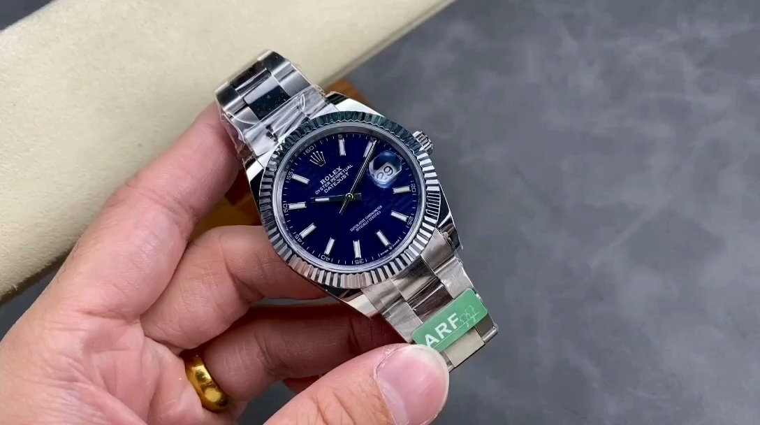 Rolex Datejust 126334 Fluted Bezel Blue Fluted-motif Dial 41MM Mens Replica Watch