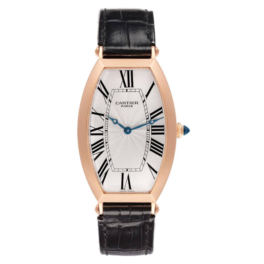 Cartier Tonneau XL CPCP Rose Gold Silver Dial Mens Watch W1546251