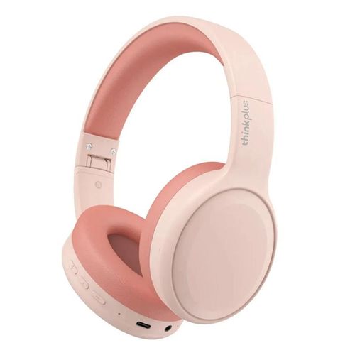 Lenovo TH30 Bluetooth Noise Cancelling HiFi Foldable AUX Headset - Pink