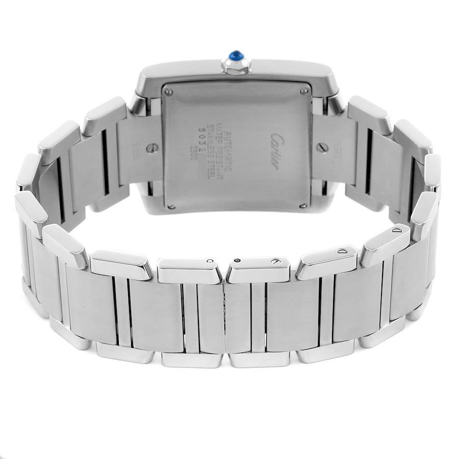 Cartier Tank Francaise Large Automatic Steel Mens Watch W51002Q3