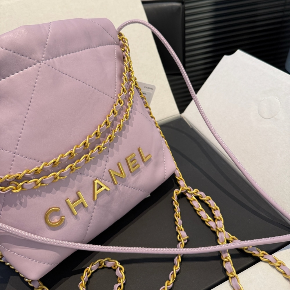Chanel 22 Mini Handbag Purple 23Cm