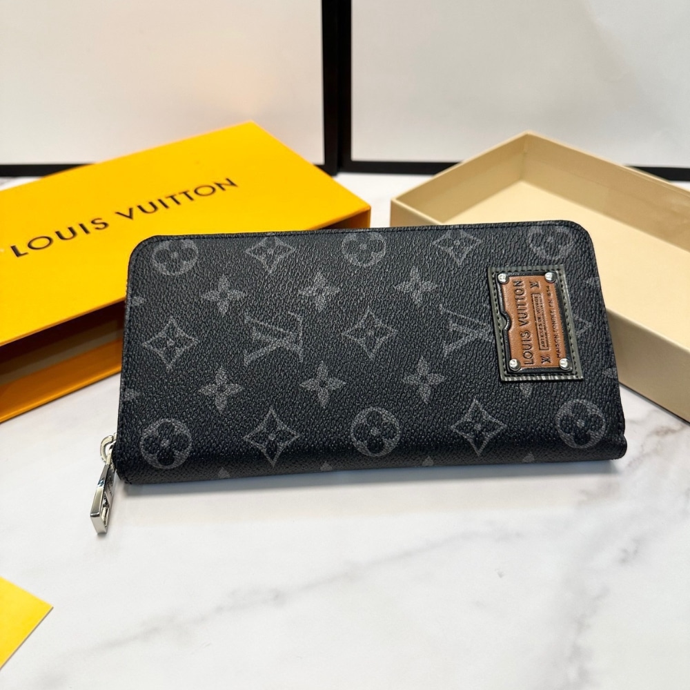 Louis Vuitton Vertical Wallet Monogram Black 20cm