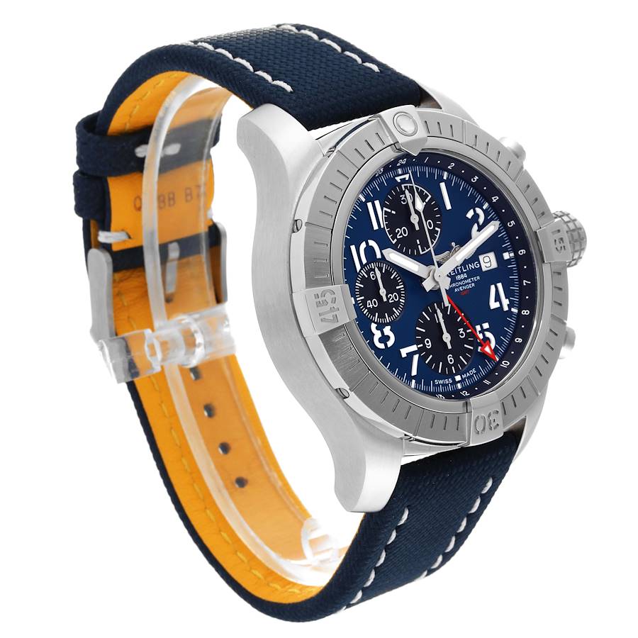 Breitling Avenger Chronograph GMT 45 Steel Mens Watch A24315