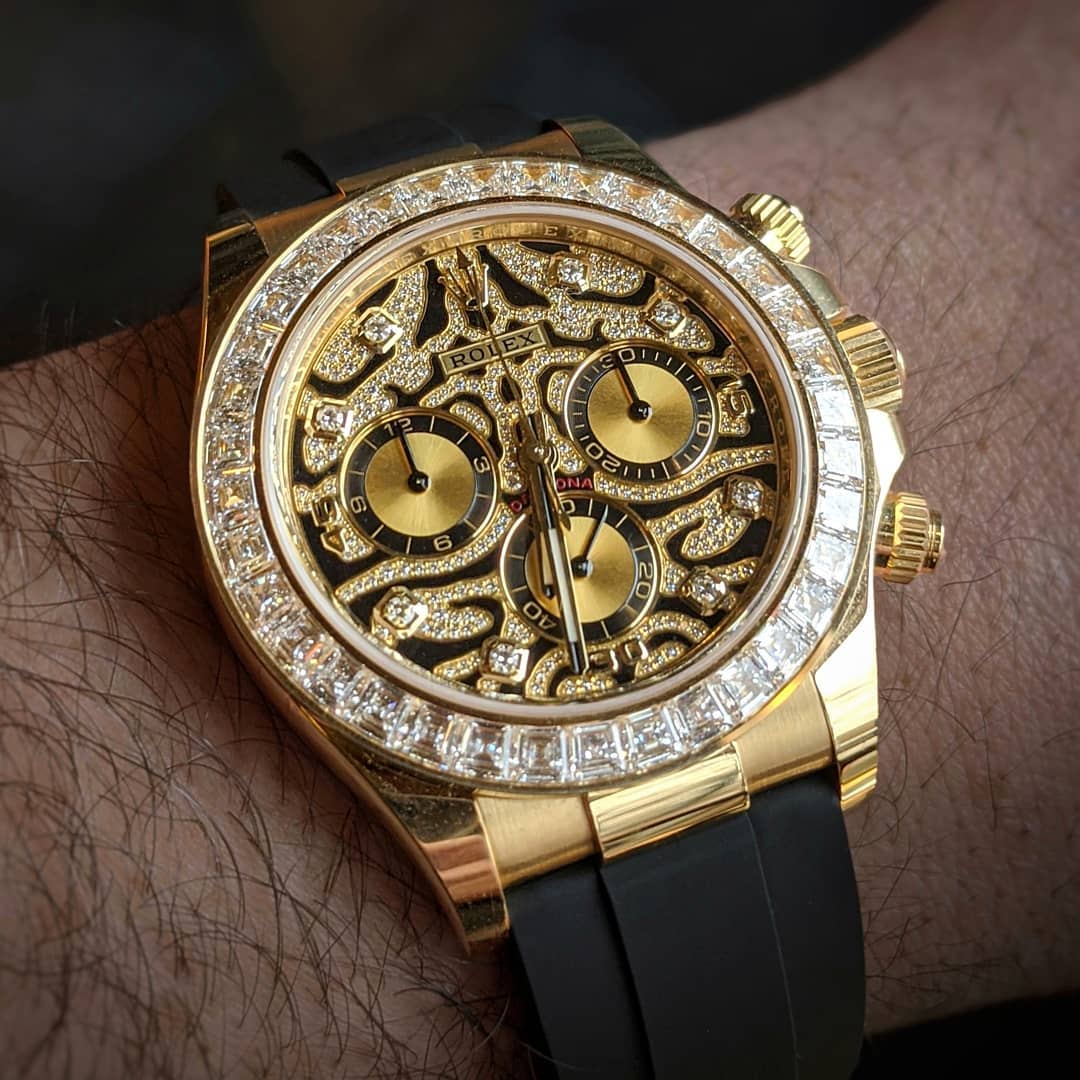 ​Rollie-The Crown Cosmograph Daytona Eye of Tiger White Gold/Yellow Gold Oysterflex Strap
