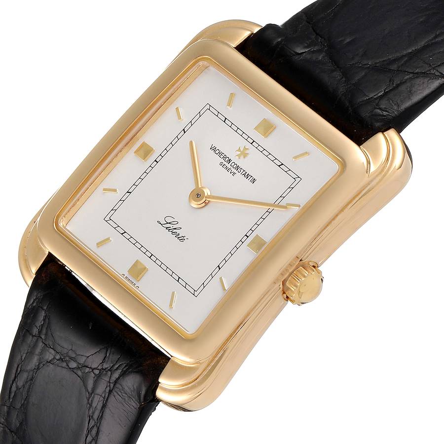 Vacheron Constantin Liberte 18K Yellow Gold Silver Dial Mens Watch 31100